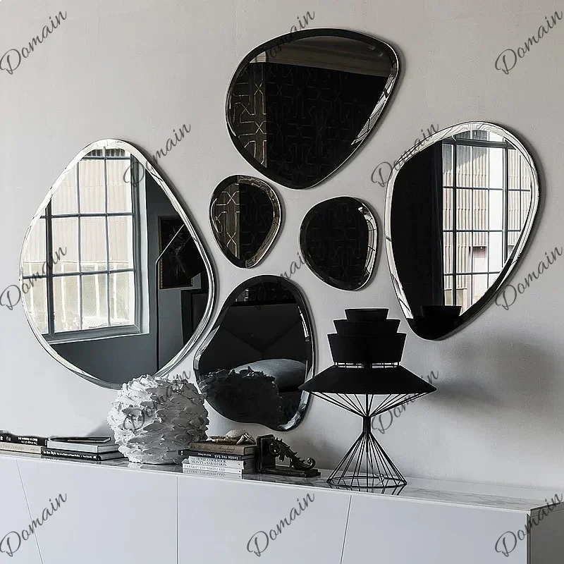 Nn Nordic Frameless Beveled Irregular Shape Bathroom Mirror Wall Art Decorative Combination Designer Mirror