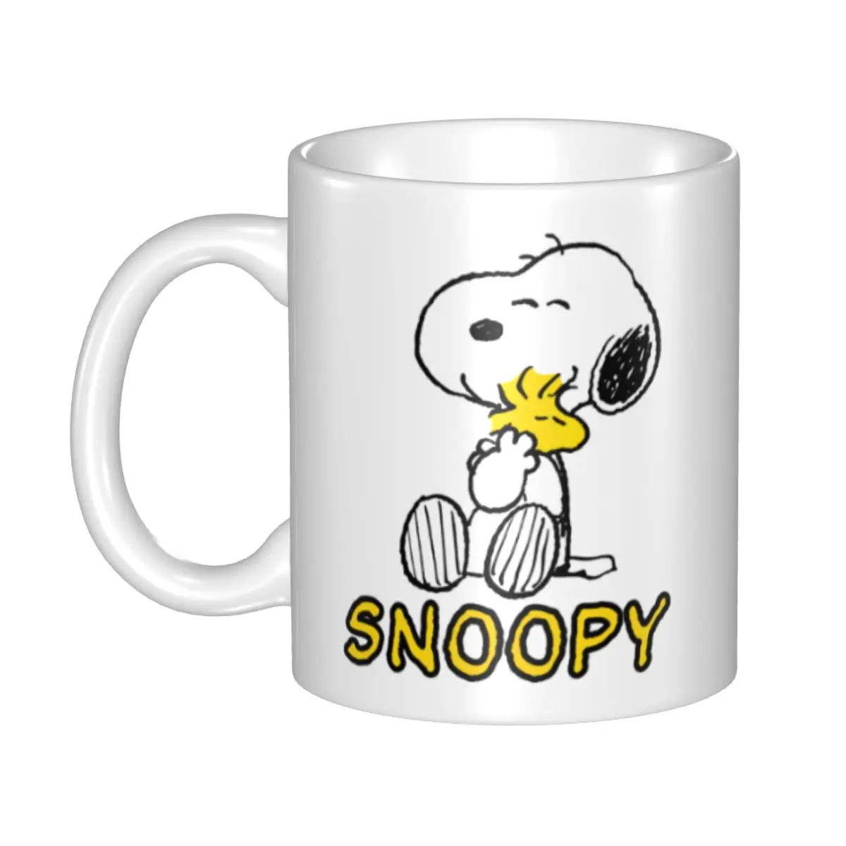 Customized Manga Snoopy Woodstock Cartoon Dog Coffee Mugs DIY Ceramic Tea Milk Cup