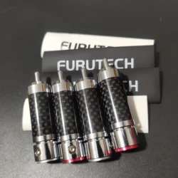 Japonia Furukawa oryginalny Furutech CF-102(R) hi-end rodowane RCA lotus plug lutowane samoblokujący terminal wysłać logo tube