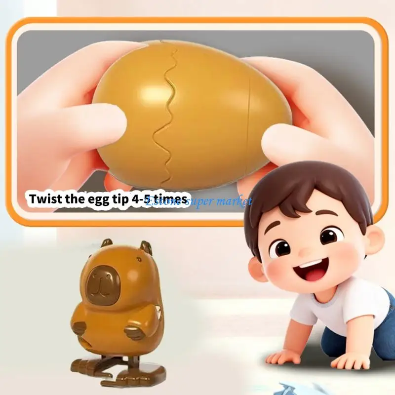 090B Capybara-Springspielzeug zum Aufziehen mit sicherem ABS-Handball-Überraschungsspielzeug