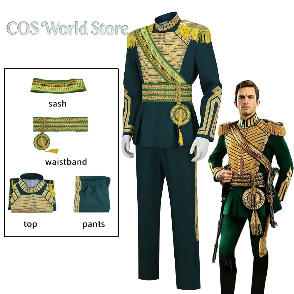 

Костюм для косплея Джонатана Бейли из мюзикла «Волшебник страны Оз» (аниме), зеленый костюм для взрослых, для Хэллоуина, вечеринок и театральных представлений