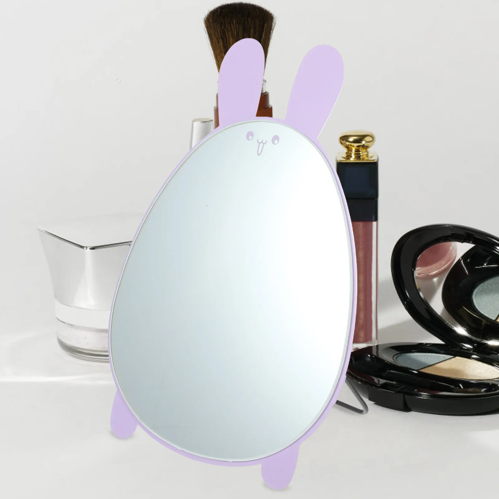 

Зеркало для макияжа высокой четкости, компактное, складное, с железной и стеклянной конструкцией, настольное, для спальни и гостиной