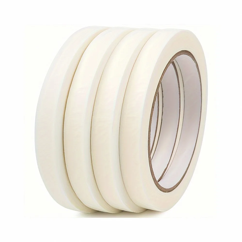 4 Rolls White Artist Canvas Tape for Watercolor Paper, Canvas, Curves, Frames, Painting, Board Drawing, Acid-Free