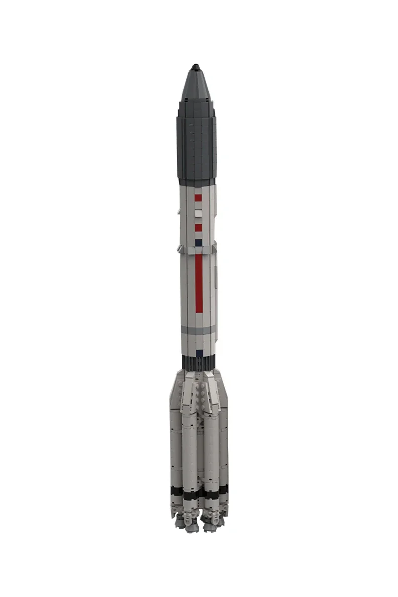 

MOC Brick Proton M Ракета Строительные блоки 1:110 Сатурн V масштаб Тяжелый запуск Автомобиль Ракета Искусственная Вселенная DIY Игрушка Подарки для детей