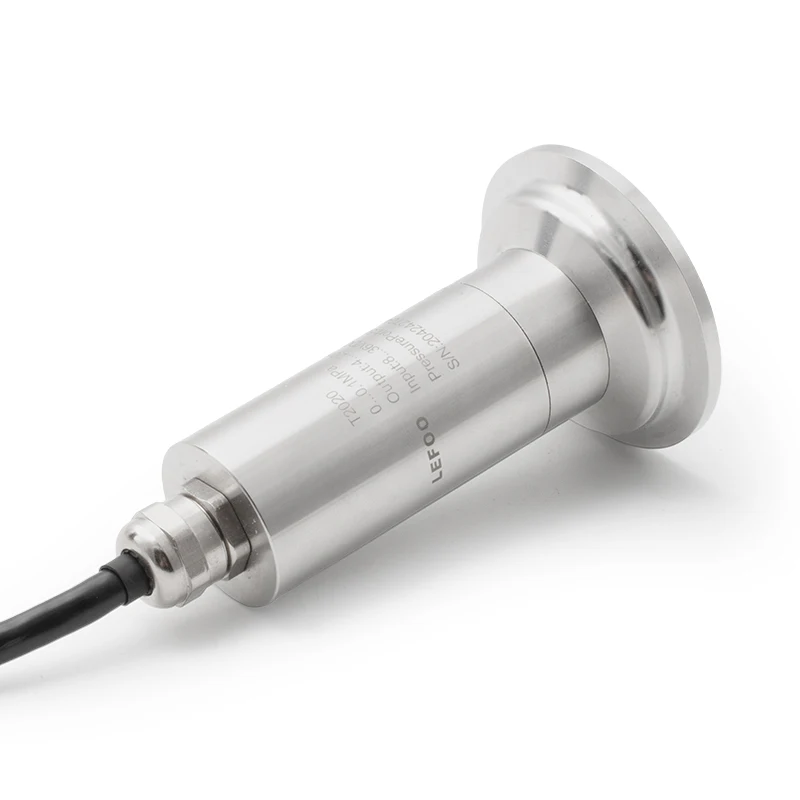 Clamp Type Anti-blocking Flush Diaphragm Pressure Transmitter Sensor Silicon Flat Film Sanitary Pressure Transducer Sensor