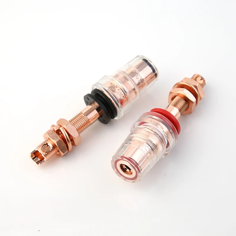 Banana mother seat/horn seat 858-L-CuR pure purple copper wiring column pure copper gold-plated