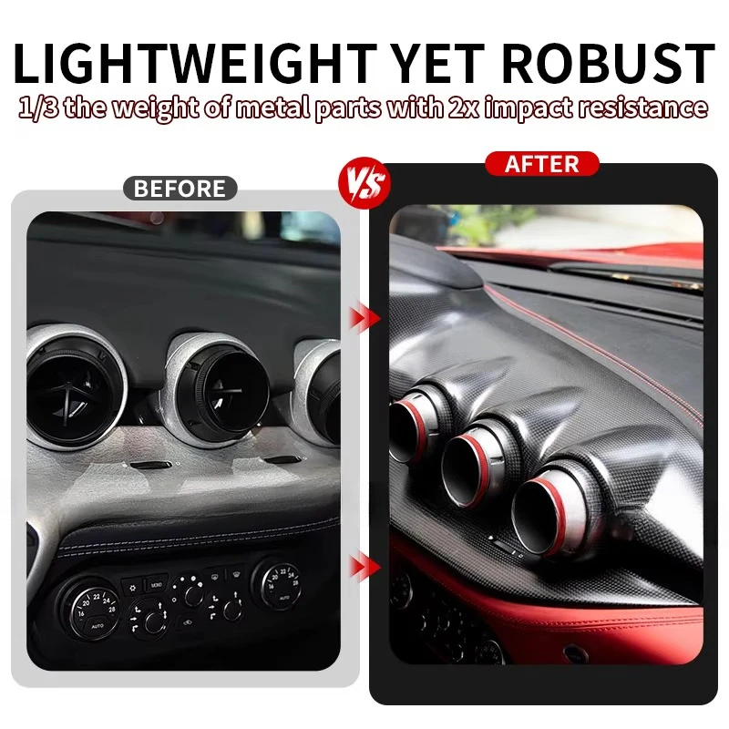 Factory Price OEM Style Car Auto Parts Dry Carbon Fiber Interior Automobile Air Conditioning Interior For F12