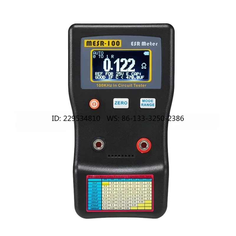 Digital display automatic range electrolytic capacitor ESR meter, internal resistance…