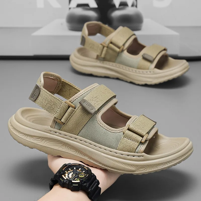 

2026New Men's Sandals Fashion Casual Sport Sandals Summer Open Toed Roman Sandal Outdoor Non Slip Beach Sandals Sandalias Hombre