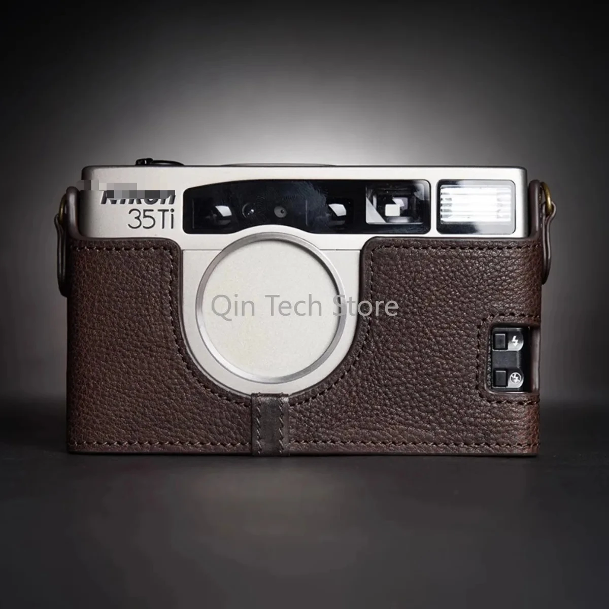 

Real Leather Camera Bag Half Case Base Box Body Film Machine Cowhide Protective Sleeve Cover for Nikon 35Ti 28Ti Accessories