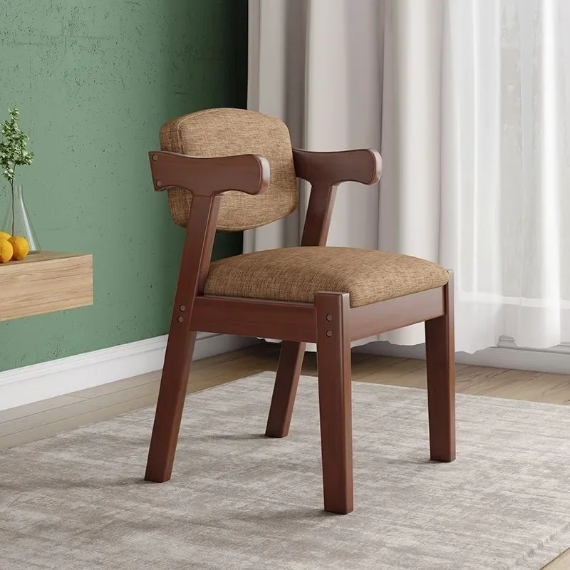 Solid wood desk chair backrest armchair Nordic simple dining chair Home student study chair