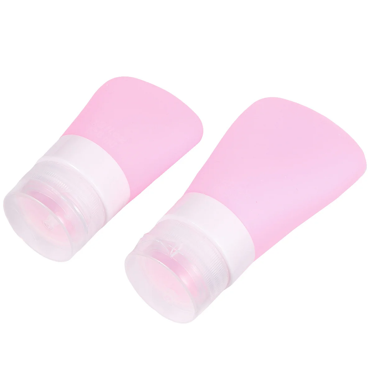 Bouteilles d'emballage sous-emballage 38Ml 60Ml, conteneurs rechargeables portables pour voyage, shampoing, Lotion, démaquillant, rose vide, 2 pièces