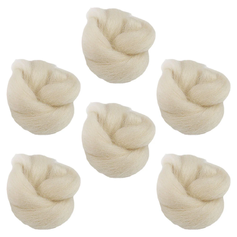 

6 Pcs Wool Toe Separator Lambs Pad Sleeves Gasket Protector for Toes Anti-friction Protectors Practical