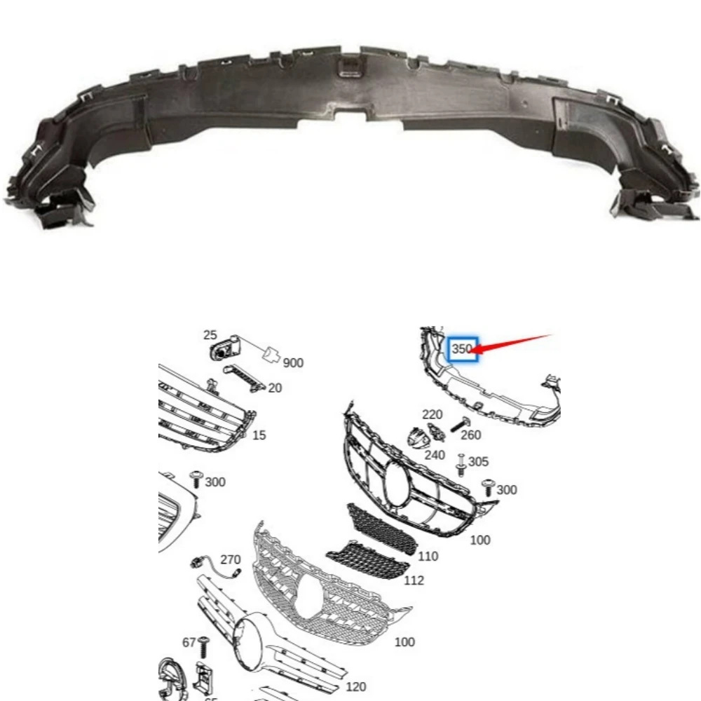 

Front bumper air guide plate A2055051830 For Mercedes Benz C-Class W205 C300 2015-2018