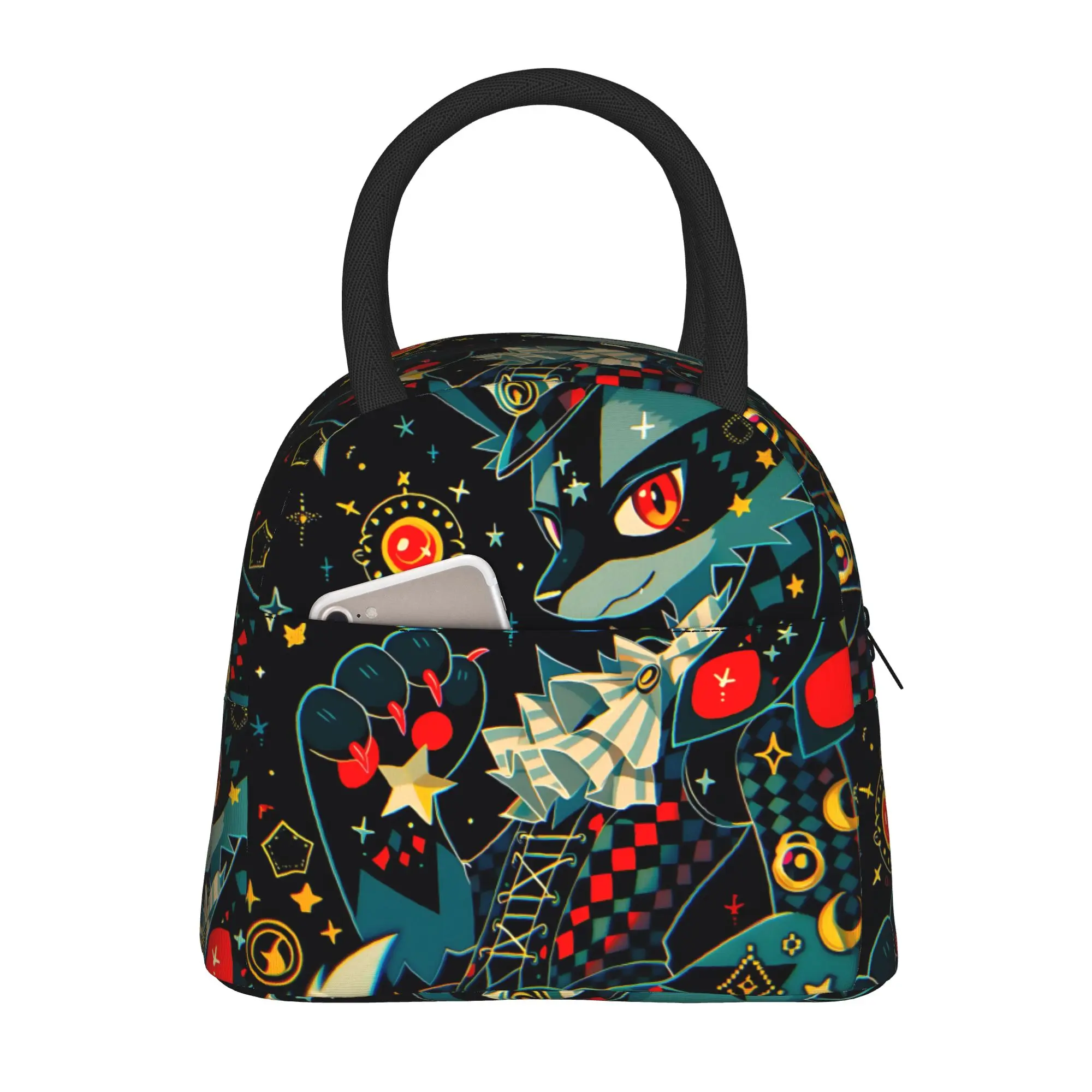 Pokemon Lucario Handbag Insulated Lunch Bag Ice Pack Rice Bag  bolsa Student Bento Lunch Handbag Insulation