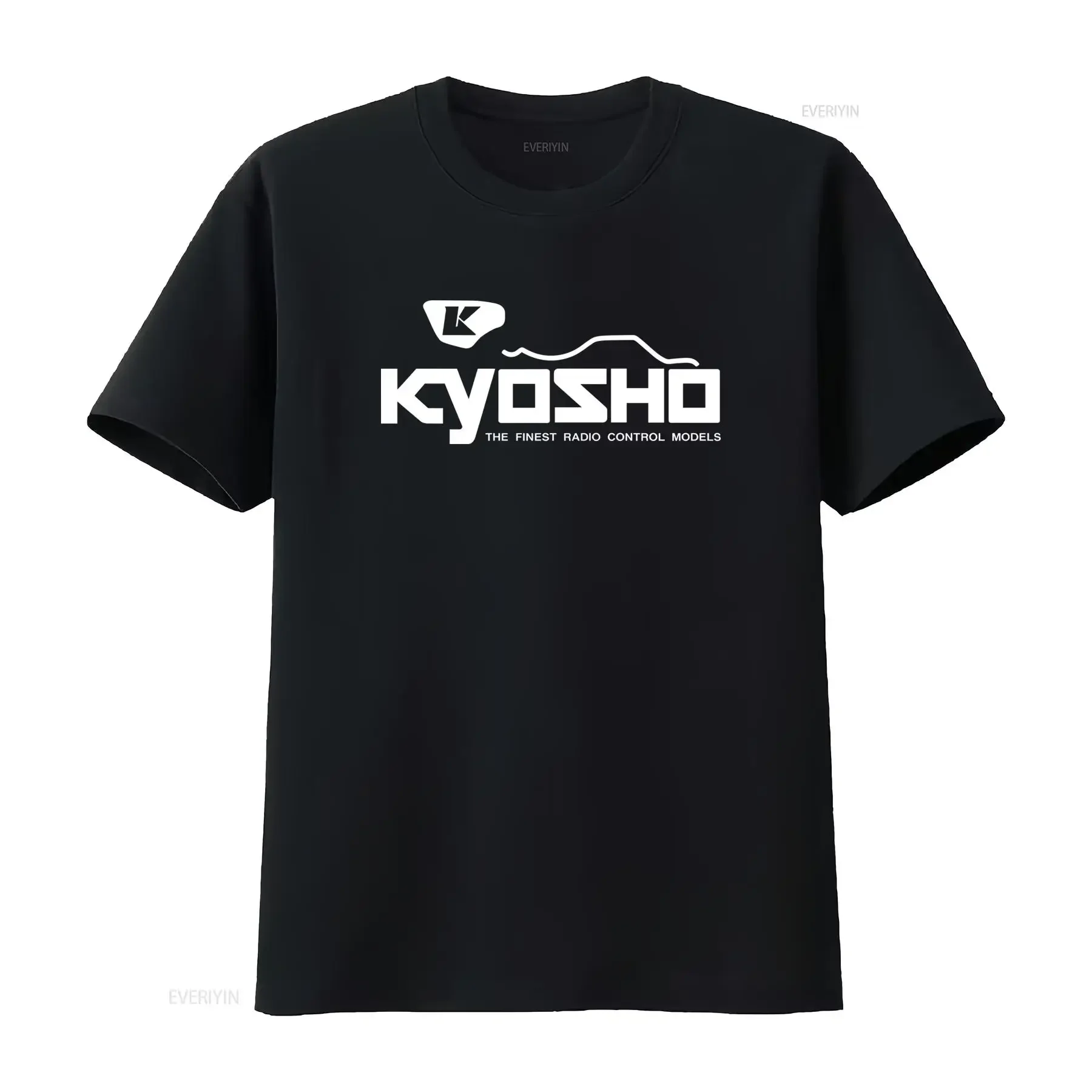 Maglietta Uomo Kyosho RC con Logo Abbigliamento per Appassionati di Auto Barche e Drone Modellini Telecomandati Nero vintage