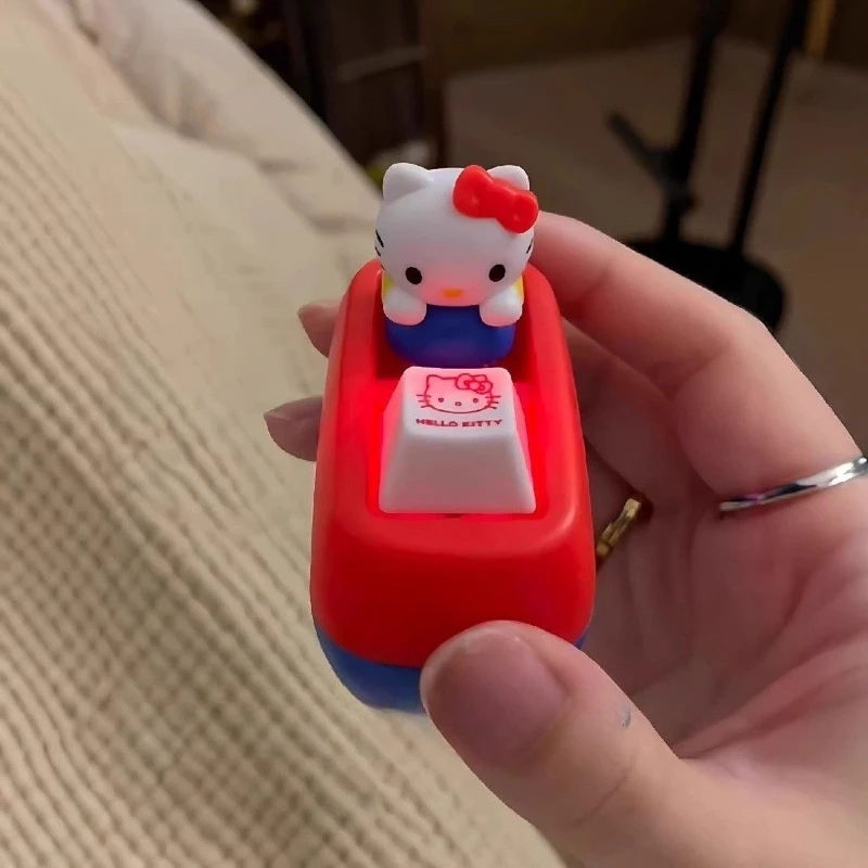 

Sanrio New Hello Kitty My Melody Kawaii Anime Cartoon Button Creativity Personality Speak Out Unzip Cute Funny Gifts for Girls