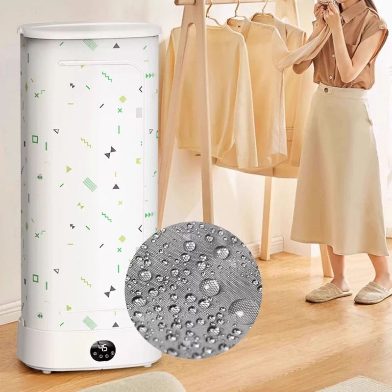 

Foldable Clothes Dryer Machine Compact Home Laundry Heater 1000W Fast Drying Stainless Frame 65°C Warm Air Gentle Fabric Care