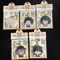 Anime  Keychains Manga Figure Dazai OsamuCosplay Animal Cat Design Badge Backpack Jeans Pendant Decor Gifts