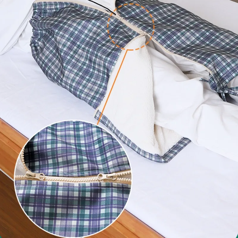 Winter Thicken Diaper Skirt Anti Leakage Apron Bedridden Prevention Bedding Supplies Side Leakage Warm Diaper Mat