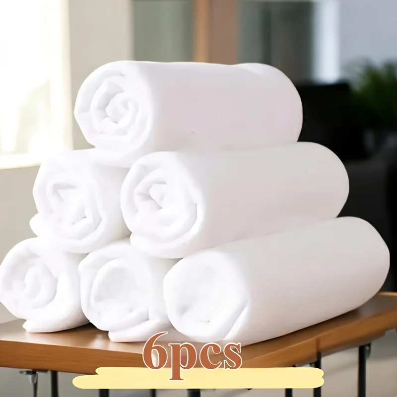 6pcs/set Ultra-soft bath towels, hand towels, and face towels! Quick-drying and durable, perfect for home or travel use
