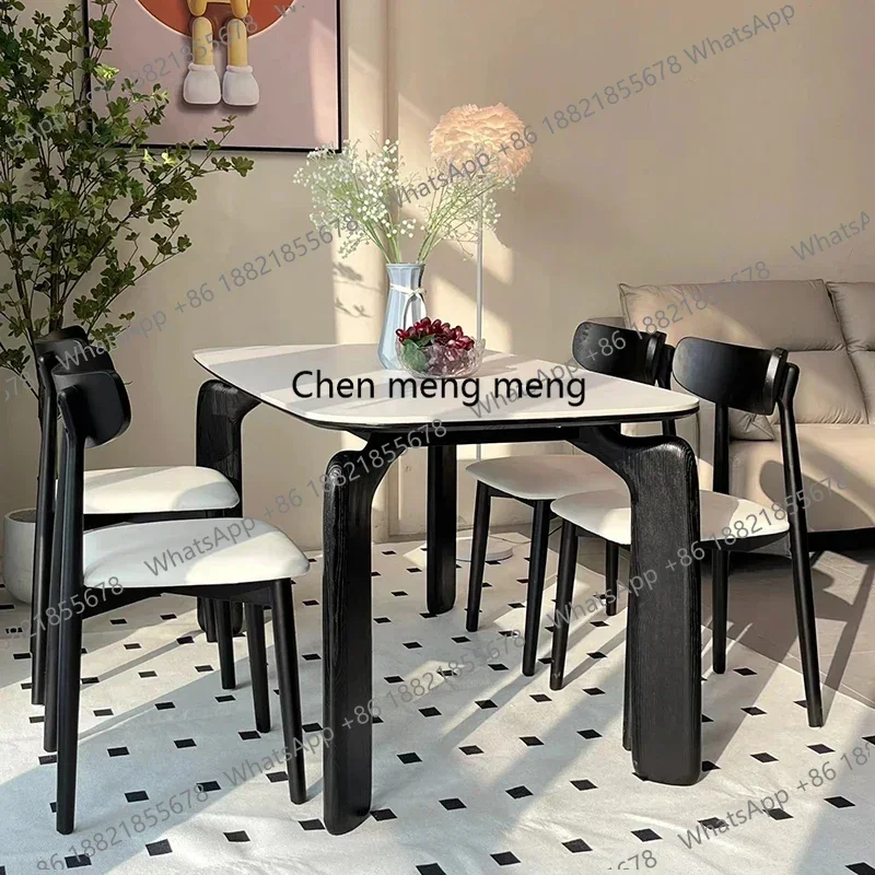 X Family Design Oilproof Dining Table European Small Space Restaurant Coffee Dining Table White Black Tavolo Da Pranzo Furniture