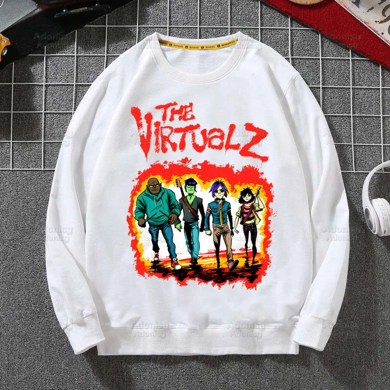 Music Band Gorillaz PUNK ROCK ChakaKhan Noodle Men's Hoodies Spring Autumn Male Casual Hoodies Sweatshirts Men's Hoodies Tops