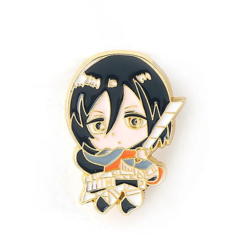 هجوم على تيتان نفس النمط دبابيس أجنحة الحرية شارة شعار أنيمي الطرفية مجوهرات حقيبة قميص دبابيس اكسسوارات شعبية