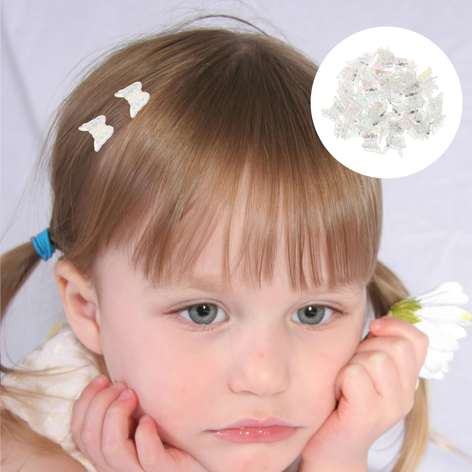 

100 Pcs Butterfly Clip Small Bobby Pins Mini Hair Clips Claw Girl for Girls Plastic Women Barrettes Miss