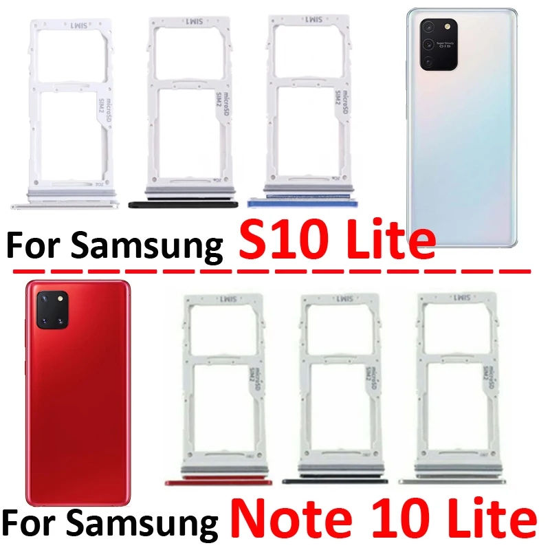 For Samsung Galaxy S10 Lite G770 Phone New SIM Card Tray Housing Micro SD Chip Card Holder Slot Pocket For Note 10 Lite N770