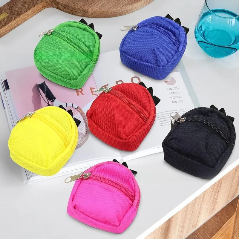 1pc Cute Mini Backpack Zipper Doll Bag Travel Case Rucksack Keychain Haversack Doll Accessory New Fashion Child Gift