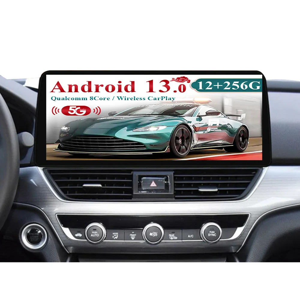 

12. 3-дюймовая стереосистема Android для Honda Accord 10 2018+ Автомобильный сенсорный экран GPS-навигация Автомобильный мультимедийный видеоплеер Радио авто Carplay