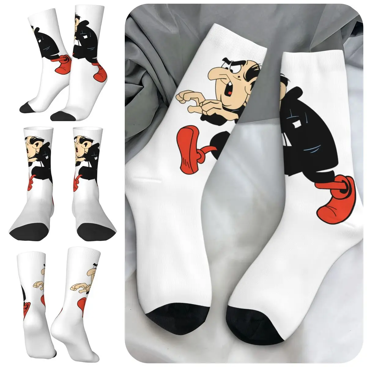 Calcetines de poliéster para hombre y mujer The Gargamel, resistentes al viento, con estampado hermoso, adecuados para todas las estaciones, regalos.