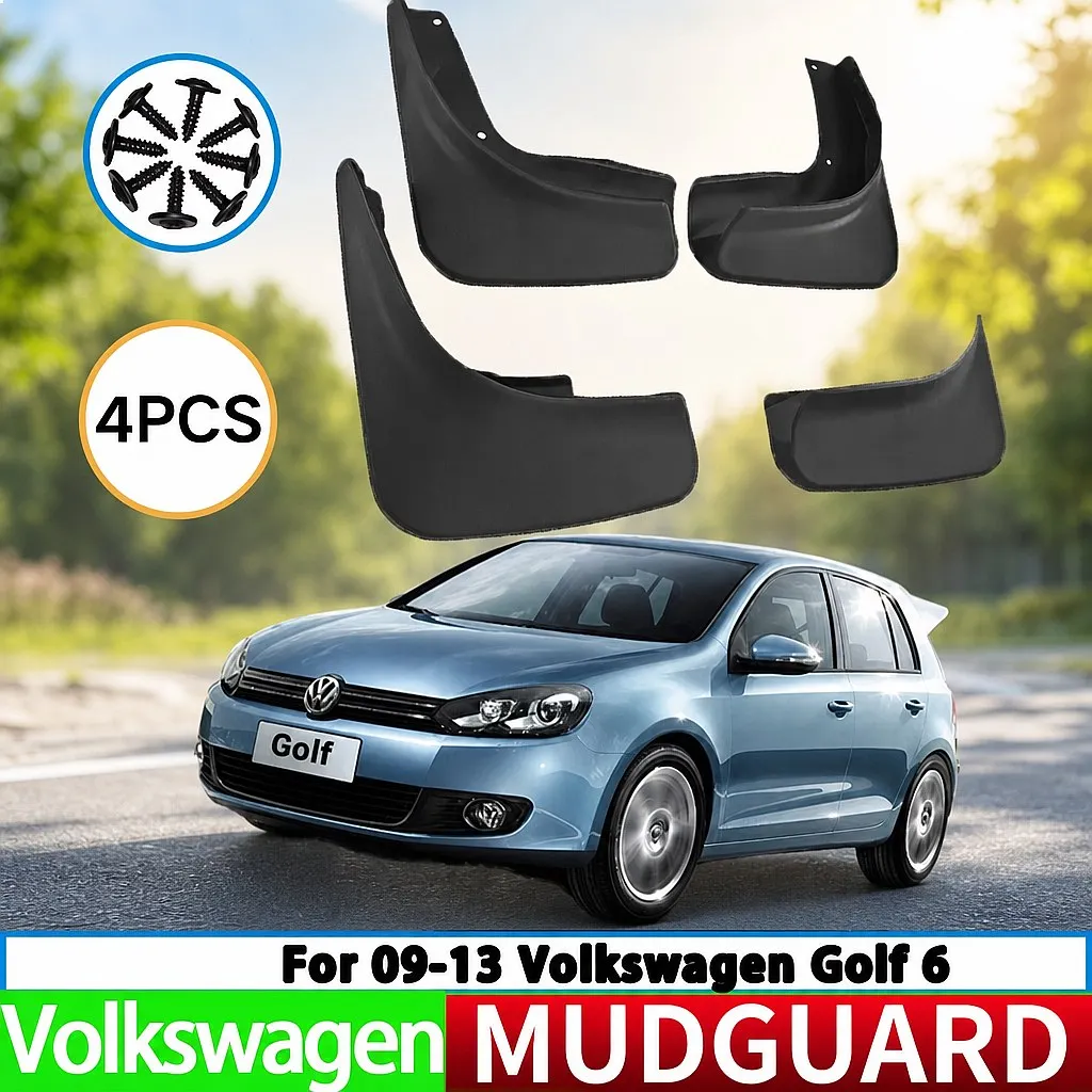 

For 09-13 VW Golf 6 Car Tire Fender Splash Guard Mud Flaps Front Rear Wheel Mudguards 4pcs