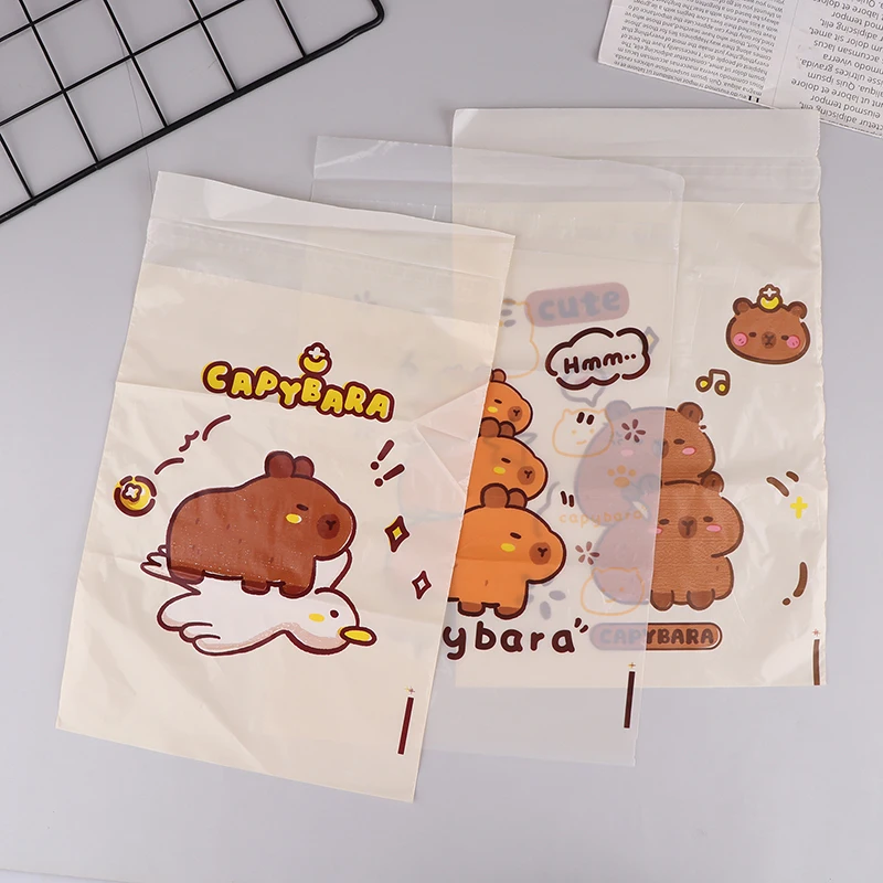 Capybara-bolsa de basura desechable de dibujos animados para coche, cubo de basura de escritorio grueso, portátil, Universal, 30 piezas