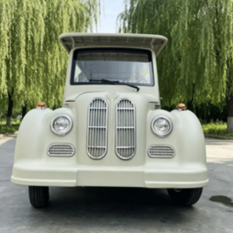 Electric Old-Fashioned Bus Powerful With Different Seats Vintage Classic Car In Parks And Amusement Parks Free Custom Color