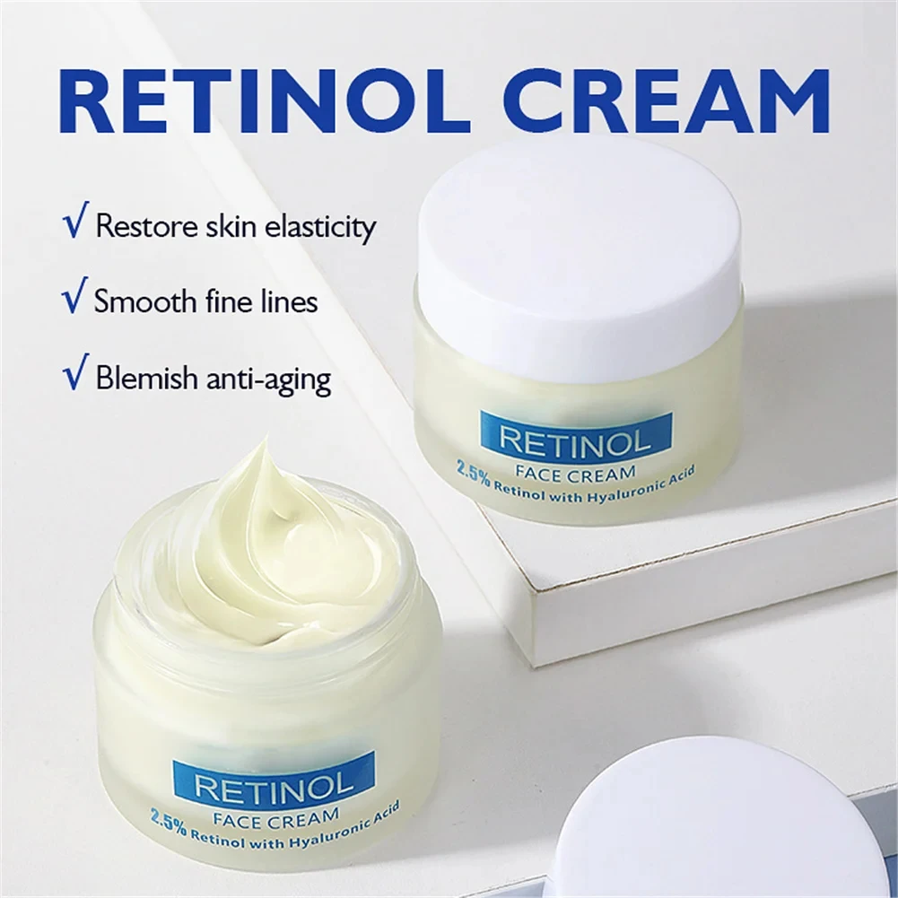 Retinol Face Cream Anti Wrinkle Anti Aging Fade Fine Lines Lifting Firming Moisturizing Brighten Skin Care Beauty Health 50g