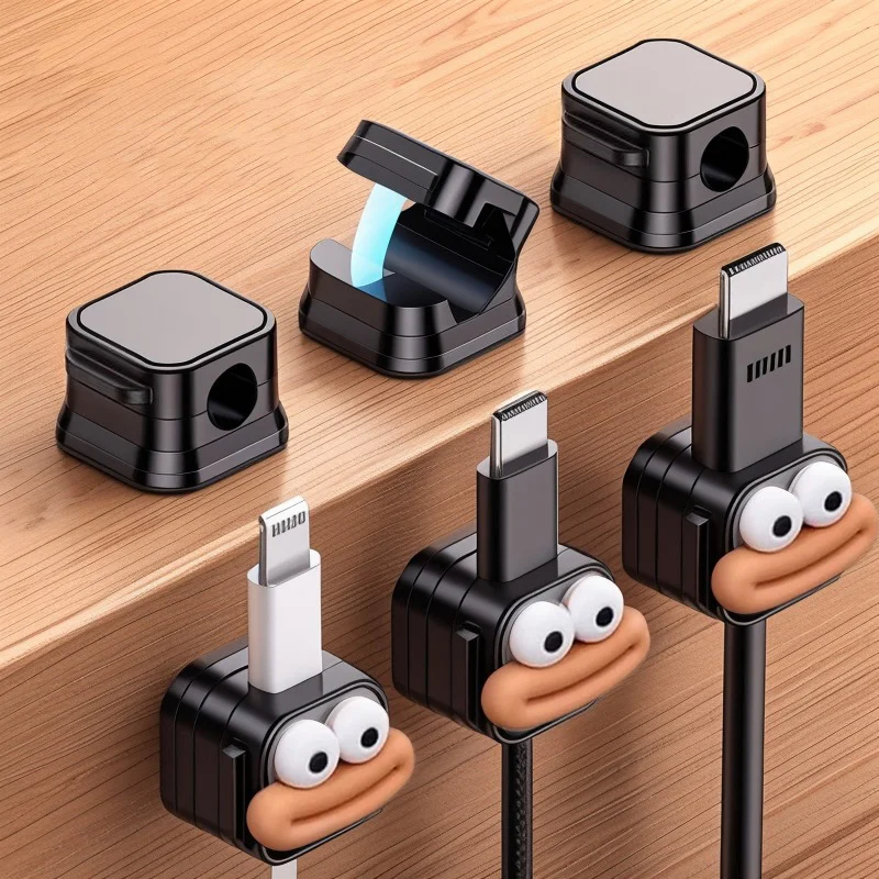 6 Pieces Magnetic Cord Clip Cord Holder Cute Quirky Patterned Cord Organizer Organize Cell Phone Charging Cables For Home, Desk