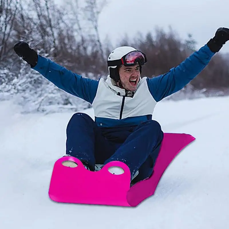 Roll Up Snow Sled Portable Rolling Snow Slider With Handle Roll Up Flexible Snow Sled Flying Lightweight Carpet Snowboard Sled