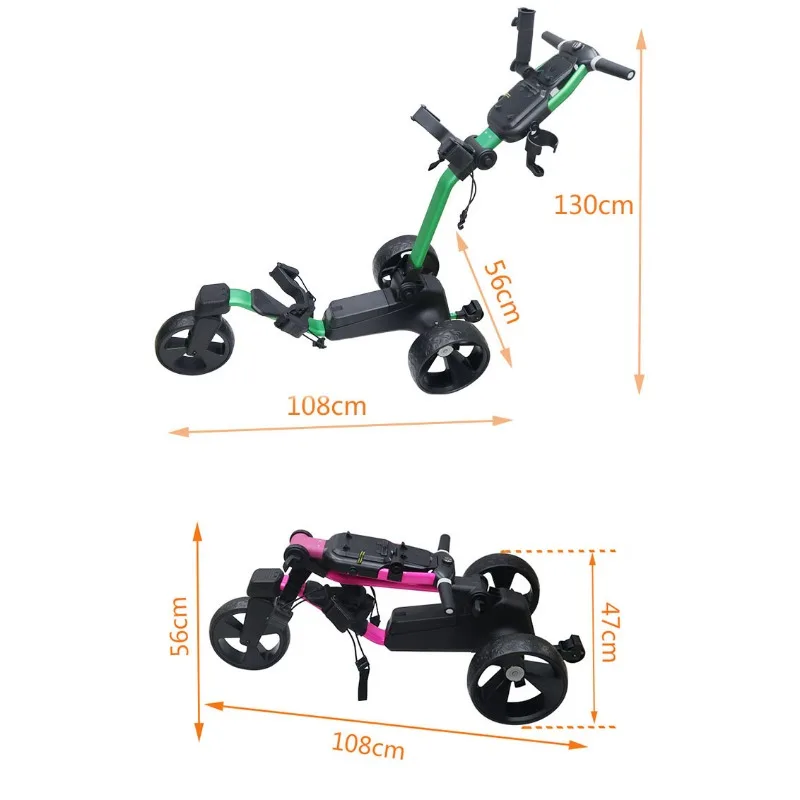 

Cheap Foldable Green Golf Course Using Electric Golf Cart Super Push Golf Bag Cart
