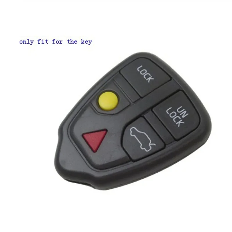 5 Buttons Silicone Replacement Car Key Case shell cover for Volvo S40 S60 S70 S80 XC90 XC70 V40 V70 5button key