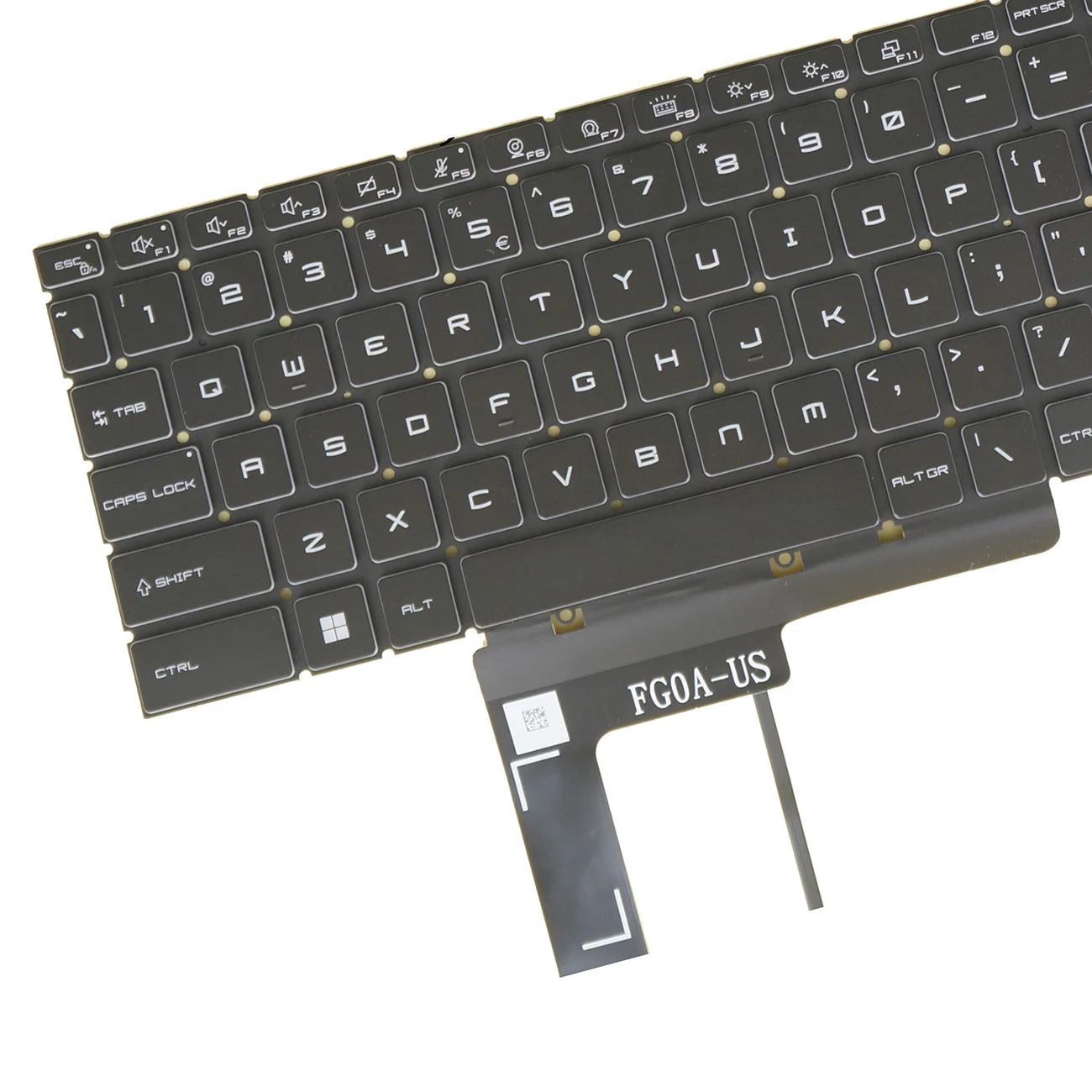 Nordic NE Russian French AZERTY UK Spanish US 1-ZONE RGB Backlit Laptop Keyboard For MSI Alpha 15 B5EEK / 17 B5EEK