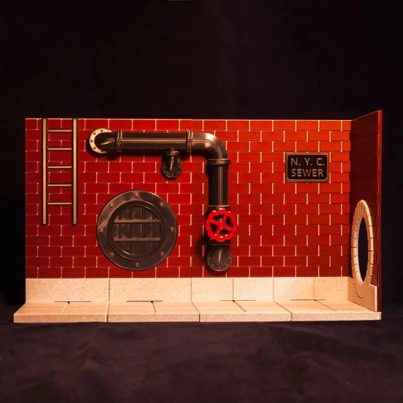 

Wikeetoys Display Base New York Sewer 1/12 Scale for 6 Inch Action Figures TMNT Simple Scene for photos