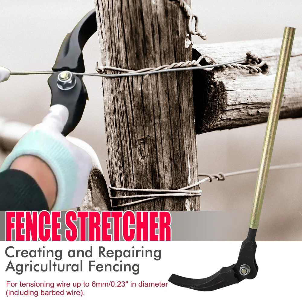 Fence Wire Stretcher, Barbed Wire Fence Tensioner, Easy Wire Puller for Creating and Repairing Agricultural Fencing