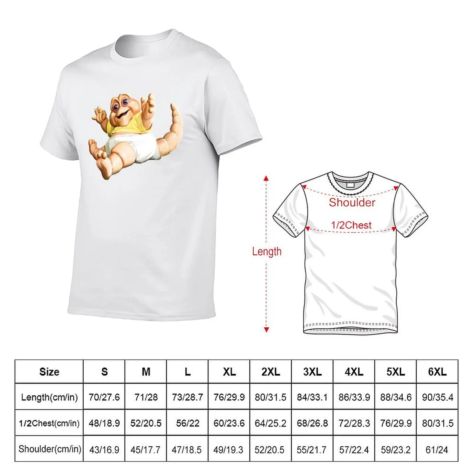 Baby Sinclair T-Shirt vintage anime shirt topping plain t shirts men