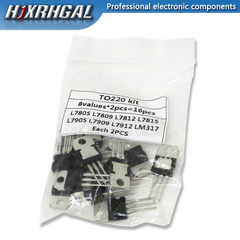 8value*2PCS=16PCS 7805 7809 7812 7815 7905 7909 LM317 L7912 igmopnrq LM317T TO-220 Transistor Assortment Kit Voltage Regulator