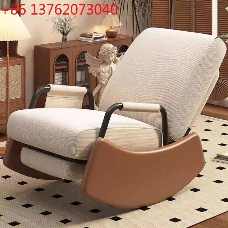 

Устойчивое к царапинам ретро-качалка, вельветовое кресло с пуфиком, регулируемое эргономичное кресло, диван-кресло для отдыха на балконе