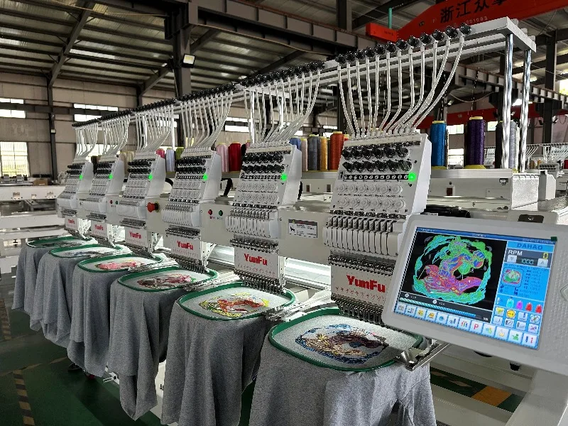 New 6-Head Computerized Flat Embroidery Machine For Home Use & Retail Accurate Logo Embedding On Garments