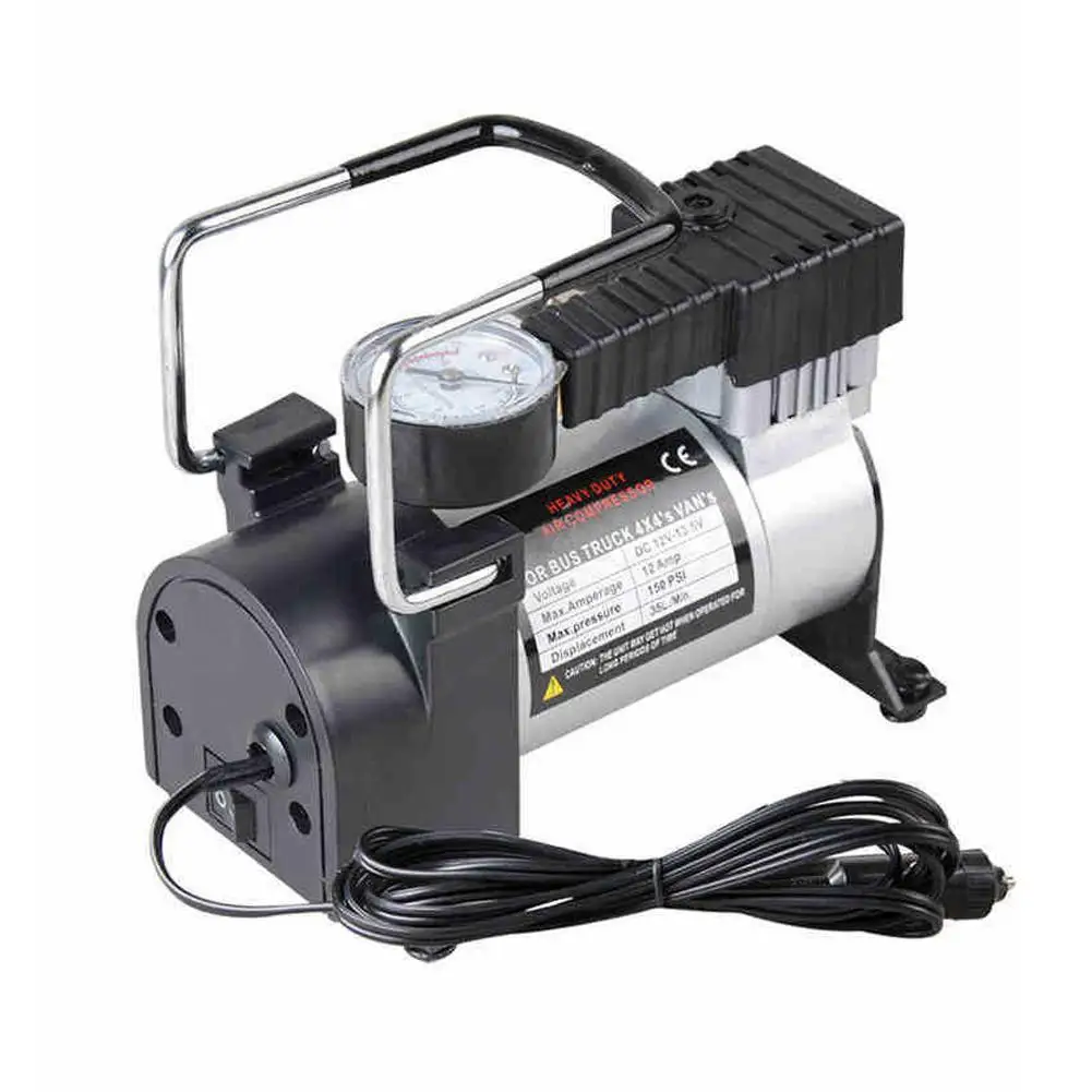 12V 200 PSI Heavy Duty Deluxe Metal Air Compressor Inflatable Digital Car Gauge Car Pump Tyre Inflator Pressure With Tire A5K9