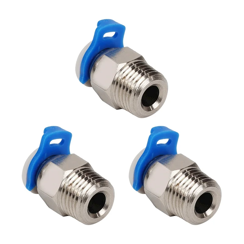 Эффективный 3-комплект пневматического разъема JP4-01, прямые воздушные быстрые фитинги, детали 3D-принтера для резьбы экструдера V6 M10